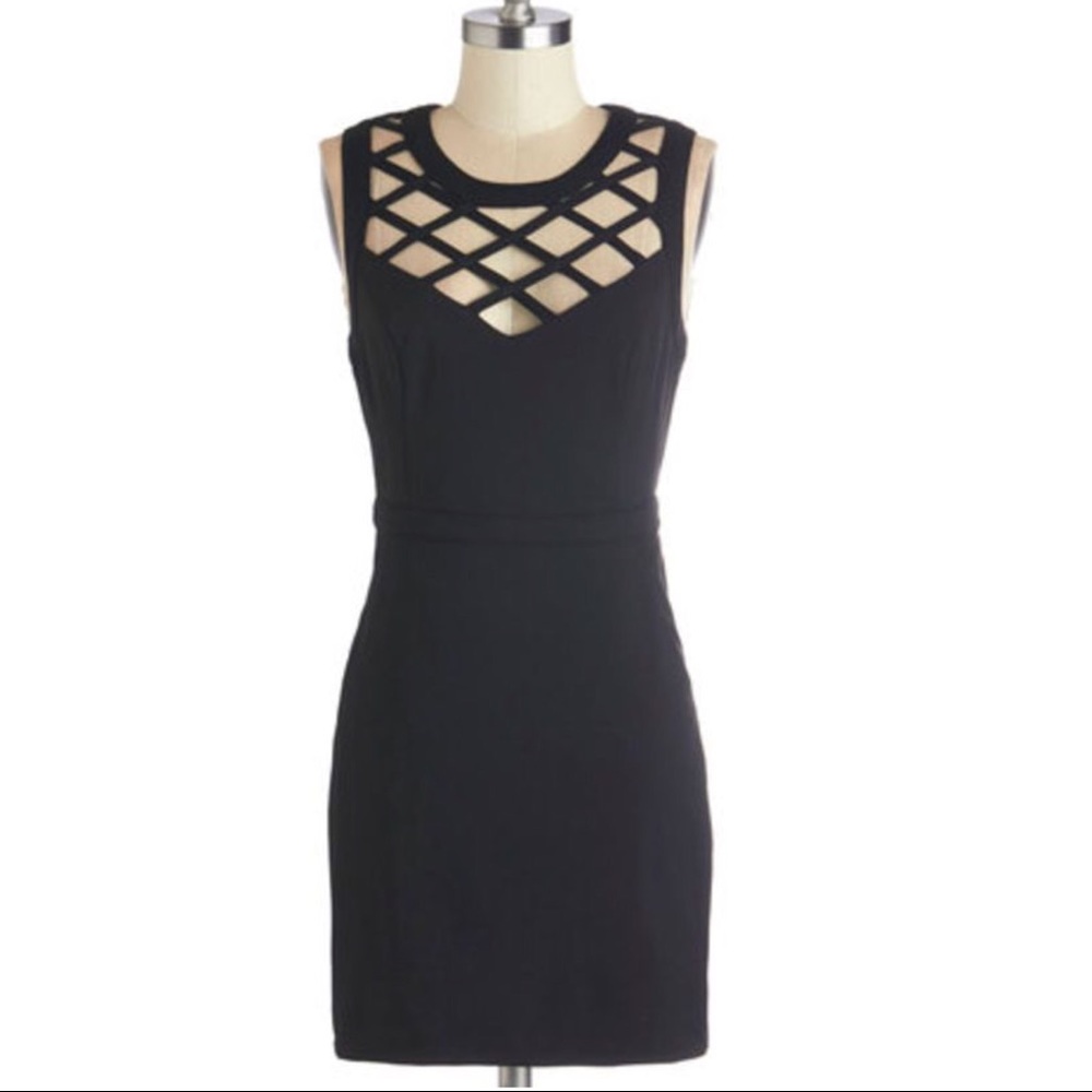 ModCloth Lattice and Harmony- Little Black Dress